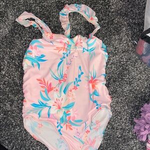 Floral Pink One-Piece Swimsuit